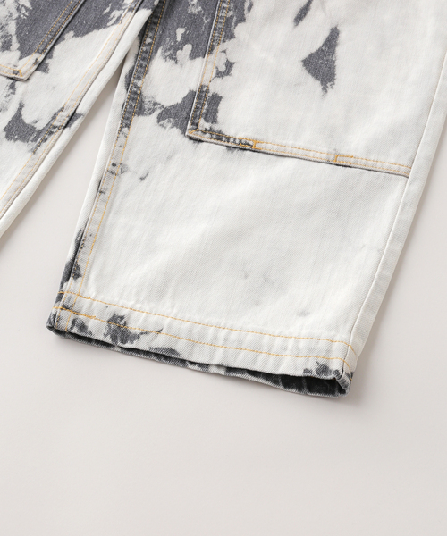 COMMON EDUCATION（コモンエデュケーション）の「COMMON EDUCATION/コモンエジュケーション Bleached Double Knee（デニムパンツ・メンズ・ブラック・MEDIUM/LARGE）」の5枚目の写真