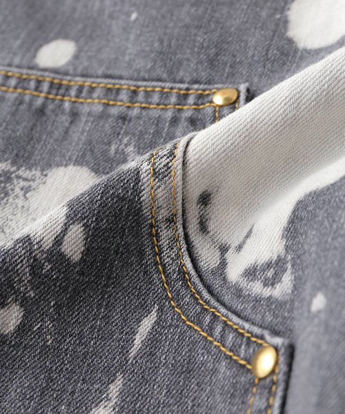 COMMON EDUCATION（コモンエデュケーション）の「COMMON EDUCATION/コモンエジュケーション Bleached Double Knee（デニムパンツ・メンズ・ブラック・MEDIUM/LARGE）」の7枚目の写真