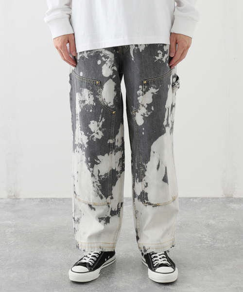 COMMON EDUCATION（コモンエデュケーション）の「COMMON EDUCATION/コモンエジュケーション Bleached Double Knee（デニムパンツ・メンズ・ブラック・MEDIUM/LARGE）」の8枚目の写真