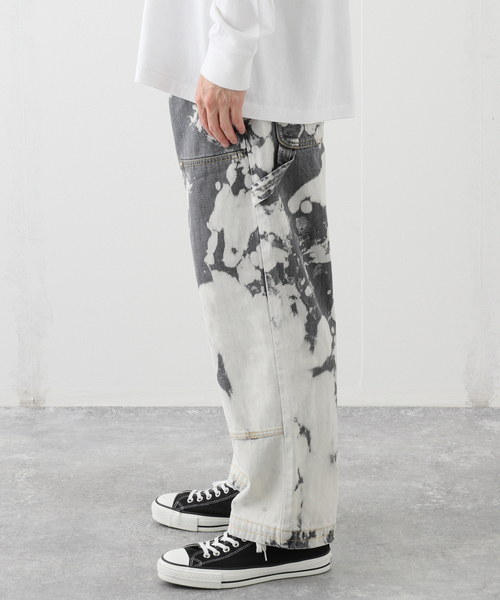 COMMON EDUCATION（コモンエデュケーション）の「COMMON EDUCATION/コモンエジュケーション Bleached Double Knee（デニムパンツ・メンズ・ブラック・MEDIUM/LARGE）」の9枚目の写真