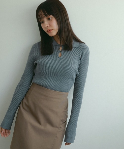 N WITH.（エヌウィズ）の「カラーハイゲージニットトップス（ニット