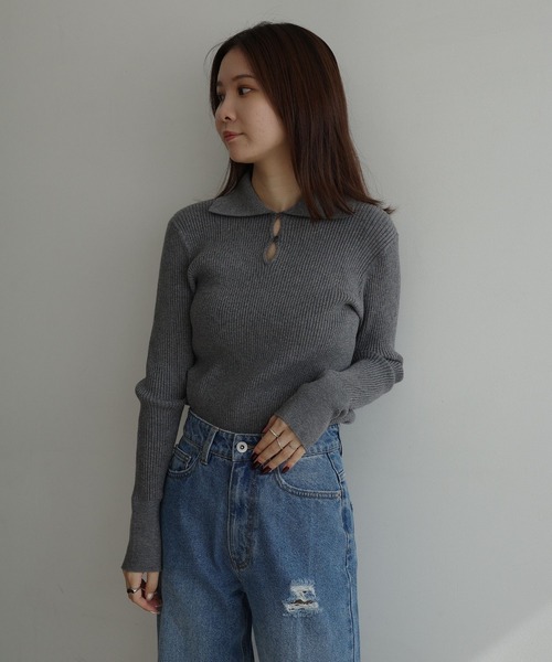 N WITH.（エヌウィズ）の「カラーハイゲージニットトップス（ニット