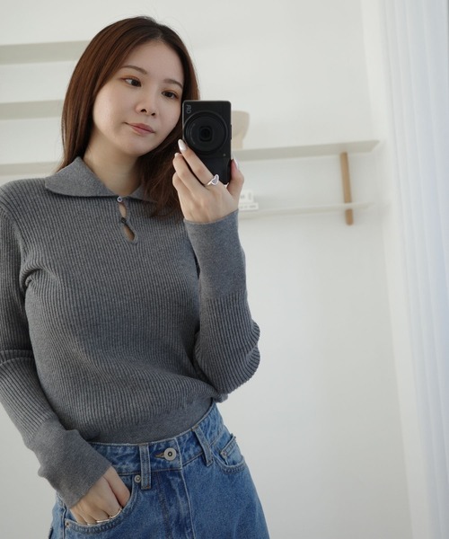 N WITH.（エヌウィズ）の「カラーハイゲージニットトップス（ニット