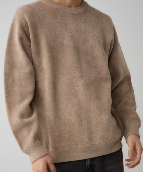 AZUL by moussy（アズールバイマウジー）の「ダブルフェイスモールニット（ニット/セーター・メンズ・ブラック/ベージュ/ダークブルー・MEDIUM/LARGE）」の3枚目の写真