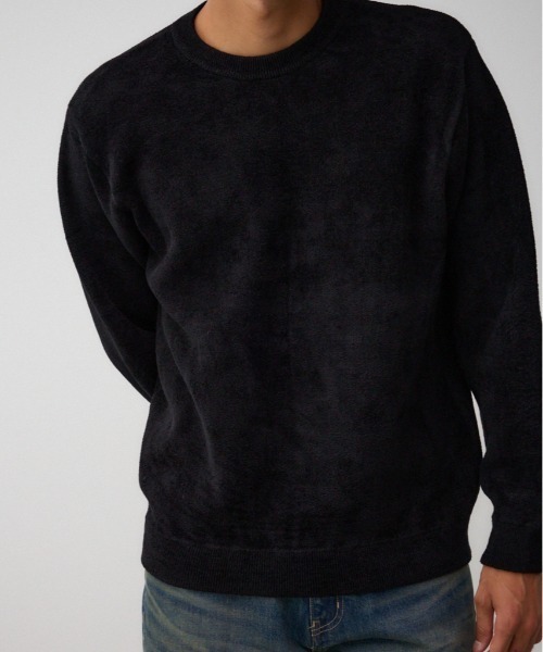AZUL by moussy（アズールバイマウジー）の「ダブルフェイスモールニット（ニット/セーター・メンズ・ブラック/ベージュ/ダークブルー・MEDIUM/LARGE）」の2枚目の写真