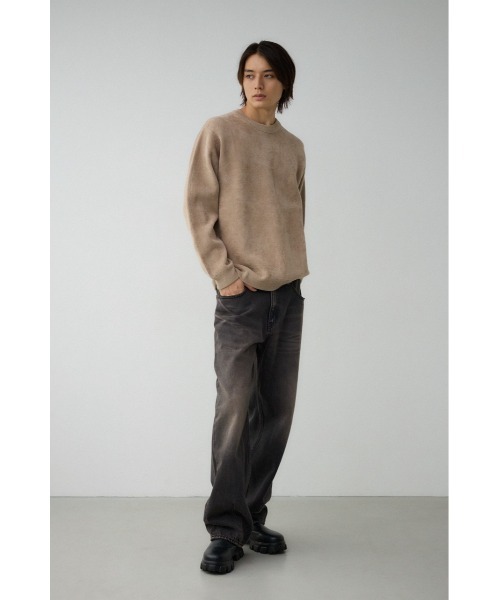 AZUL by moussy（アズールバイマウジー）の「ダブルフェイスモールニット（ニット/セーター・メンズ・ブラック/ベージュ/ダークブルー・MEDIUM/LARGE）」の6枚目の写真