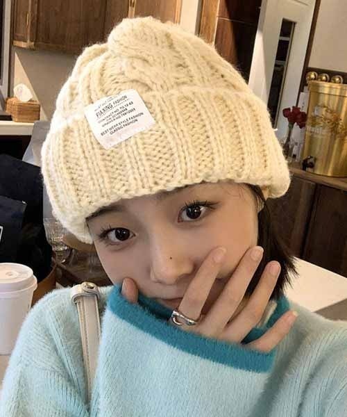 NANEA（ナネア）の「ケーブル編みニット帽（ニットキャップ/ビーニー