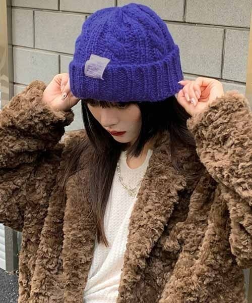 セール】ケーブル編みニット帽（ニットキャップ/ビーニー）｜NANEA
