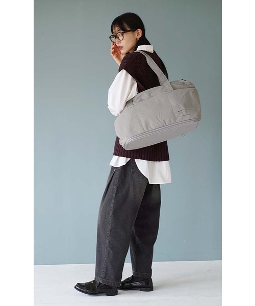 anello(アネロ)の「GUIDE 拡張 トートバッグ(トートバッグ・レディース・ライトグレー/ネイビー/スモークピンク/オリーブ/ライトベージュ/ブラック・-)」の15枚目の写真