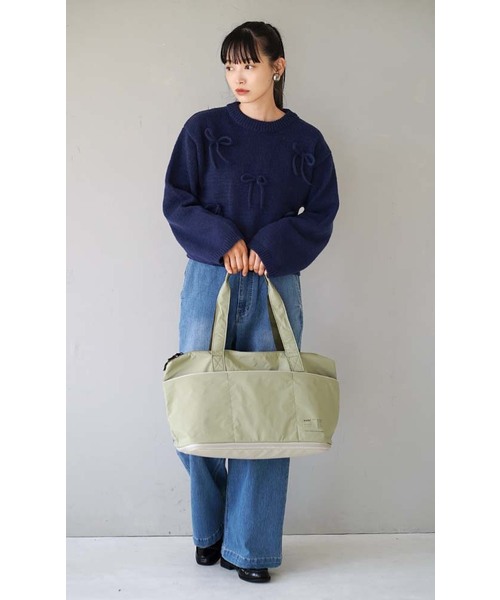 anello(アネロ)の「GUIDE 拡張 トートバッグ(トートバッグ・レディース・ライトグレー/ネイビー/スモークピンク/オリーブ/ライトベージュ/ブラック・-)」の17枚目の写真