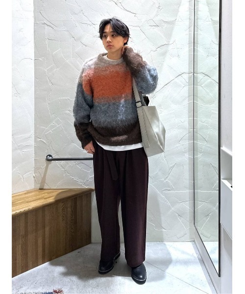 niko and...(ニコアンド)の「グラデシャギーニットプルオーバー(ニット/セーター・メンズ・イエロー/オレンジ・LARGE/MEDIUM)」の6枚目の写真