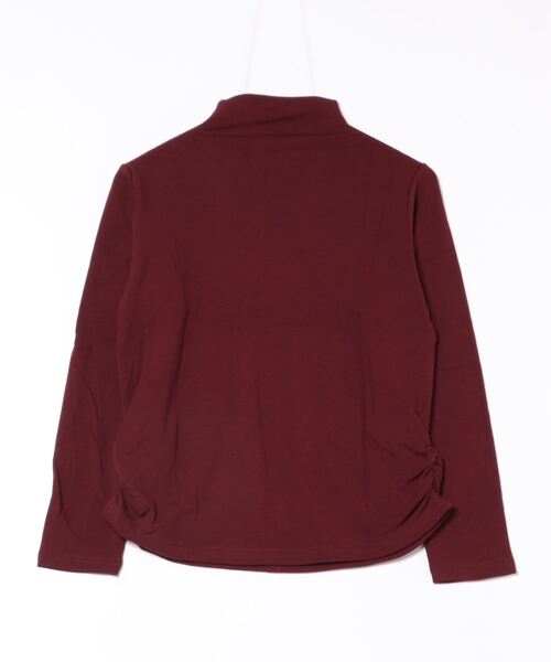 aimoha(アイモハ)の「ハイネックフェイクボタントップス (AW)(Tシャツ/カットソー・レディース・ホワイト/ワインレッド/ブラック/チョコ/カーキ/グレー・FREE)」の7枚目の写真