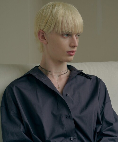 and cloud（アンドクラウド）の「Pearl Long Necklace（ネックレス・レディース・シルバー/ブラック系その他・FREE）」の5枚目の写真