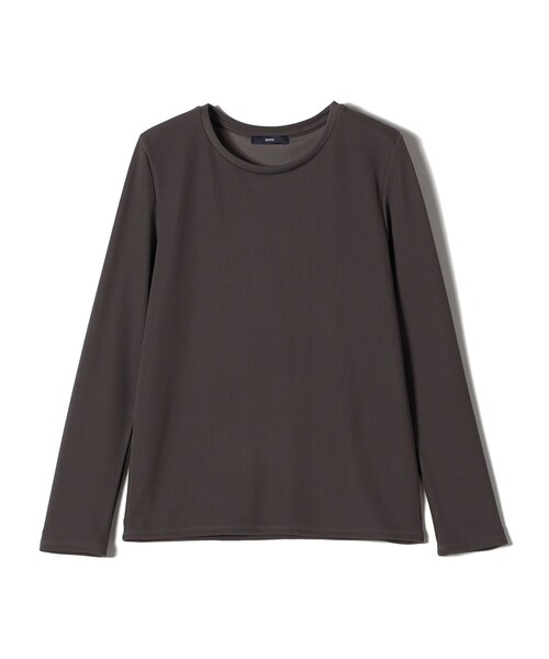 セール】〈洗濯機可能〉ストレッチ リブ ロング スリーブ TEE（Tシャツ