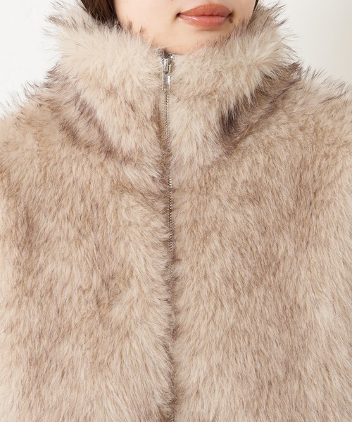 RAY CASSIN ダブルジップファーブルゾン グレイッシュベージュ パル PAL 【RAY CASSIN】ダブルジップファーブルゾン/ 軽量