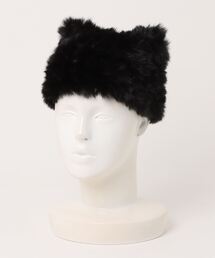 Chica（チカ）の「Chica/チカ/猫耳ファーニット帽（ニットキャップ/ビーニー・レディース）」