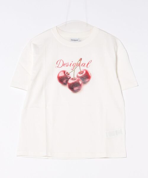 Desigual（デシグアル）の「チェリーグラフィックオTシャツ（Tシャツ/カットソー・レディース・ホワイト・S/M/L/XL/XS）」の7枚目の写真