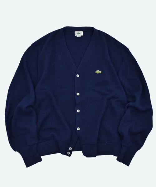 80s IZOD LACOSTE ラコステ　カーディガン　　ネイビー　L相当 80's IZOD LACOSTE ラコステ カーディガン ネイビー USA L