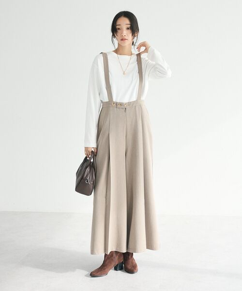 CRAFT STANDARD BOUTIQUE(クラフトスタンダードブティック)の「ベルト付きオールインワン(その他パンツ・レディース・ブラック/グレー/ベージュ・FREE)」の1枚目の写真