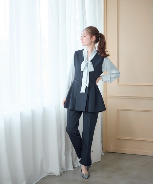 12Twelve Agenda（トゥエルブ　アジェンダ）の「ウォッシャブル裾デザインパンツ（その他パンツ・レディース・ネイビー/ブラック・S/M）」の7枚目の写真