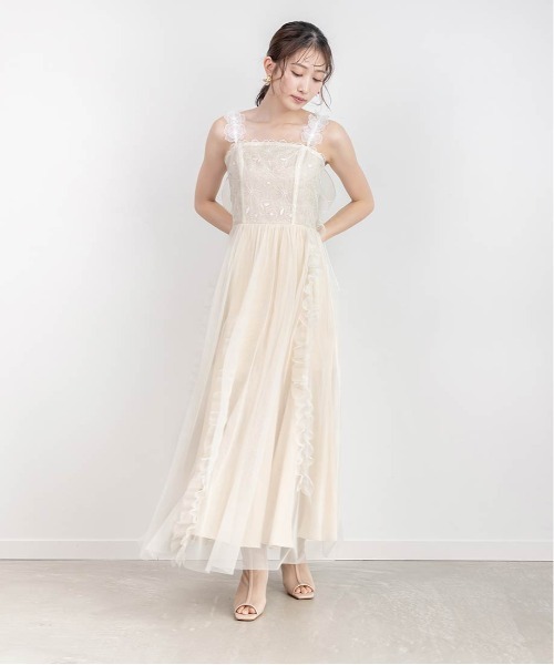 Flower Collection】フラワーレースチュールワンピース