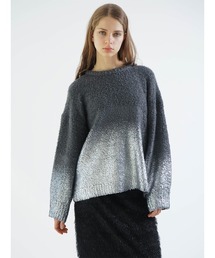 METALLIC PRINT LOOP YARN KNIT