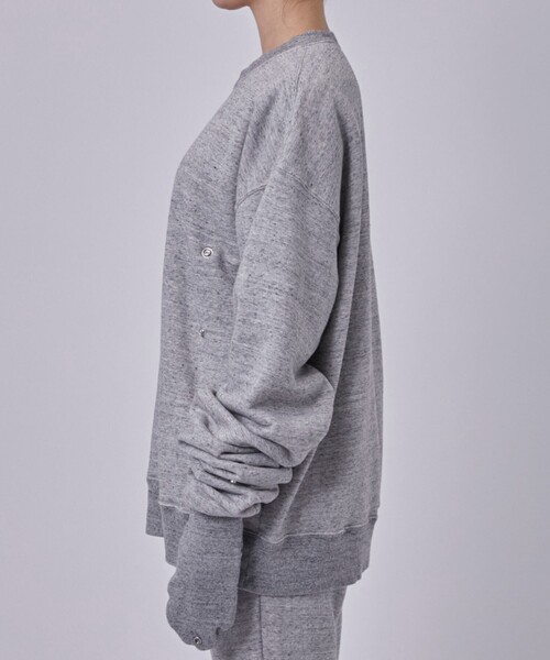 POOLDE(プールデ)の「【POOLDE/プールデ】Loose Sweatshirts/スウェット(スウェット・レディース・グレー/ブラック・L)」の13枚目の写真