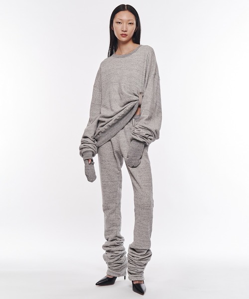 POOLDE(プールデ)の「【POOLDE/プールデ】Loose Sweatshirts/スウェット(スウェット・レディース・グレー/ブラック・L)」の3枚目の写真