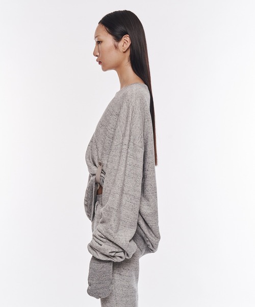 POOLDE(プールデ)の「【POOLDE/プールデ】Loose Sweatshirts/スウェット(スウェット・レディース・グレー/ブラック・L)」の5枚目の写真