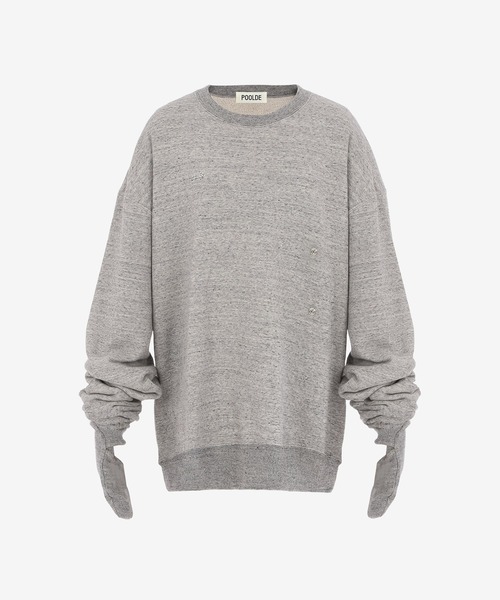 POOLDE(プールデ)の「【POOLDE/プールデ】Loose Sweatshirts/スウェット(スウェット・レディース・グレー/ブラック・L)」の11枚目の写真
