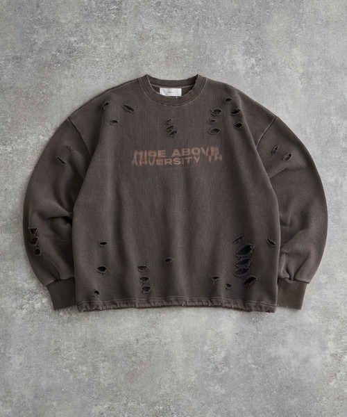 heavy weight damage logo draw code sweat / ヘビーウェイトダメージ