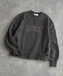 ADRER（アドラー）の「heavy weight damage logo draw code sweat / ヘビーウェイトダメージロゴドローコードスウェット（スウェット）」