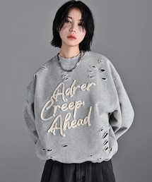 ADRER（アドラー）の「heavy weight damage logo draw code sweat / ヘビーウェイトダメージロゴドローコードスウェット（スウェット）」