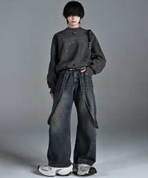 ADRER（アドラー）の「heavy weight damage logo draw code sweat / ヘビーウェイトダメージロゴドローコードスウェット（スウェット）」