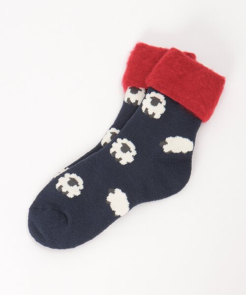 LBC(エルビーシー)の「裏起毛ソックス シープ(ソックス/靴下・レディース・グリーン/イエロー/ネイビー・FREE)」の5枚目の写真