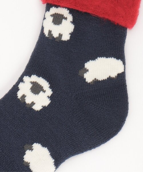 LBC(エルビーシー)の「裏起毛ソックス シープ(ソックス/靴下・レディース・グリーン/イエロー/ネイビー・FREE)」の7枚目の写真