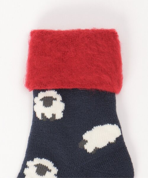 LBC(エルビーシー)の「裏起毛ソックス シープ(ソックス/靴下・レディース・グリーン/イエロー/ネイビー・FREE)」の8枚目の写真