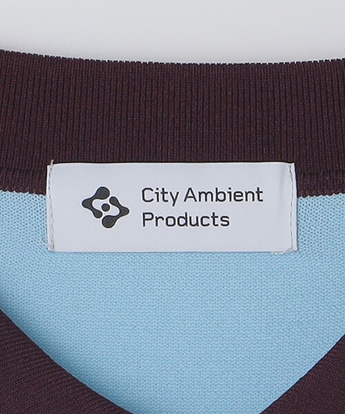 City Ambient Products（シティアンビエントプロダクツ）の「City Ambient Products:〈手洗い可能〉14ゲージ レーヨン ナイロン ワンポイント ニットポロ（ニット/セーター・メンズ・ブラウン/ホワイト/サックスブルー/ネイビー・LARGE/MEDIUM/SMALL）」の10枚目の写真