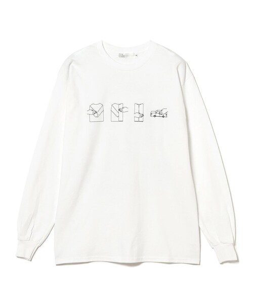 TOKYO CULTUART by BEAMS(トウキョウカルチャートバイビームス)の「黒川知希 / CAR Long sleeve Tee shirt(Tシャツ/カットソー・メンズ・ホワイト・MEDIUM/LARGE/X-LARGE/SMALL)」の2枚目の写真