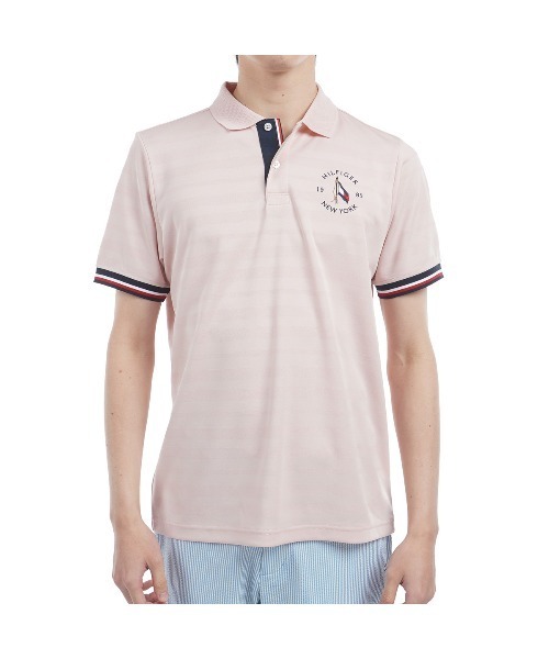 TOMMY HILFIGER GOLF（トミー ヒルフィガー ゴルフ）の「ｻｰｸﾙﾛｺﾞ 半袖ﾎﾟﾛｼｬﾂ（ポロシャツ・メンズ・ホワイト/ピンク/ネイビー/サックスブルー・L/M/LL）」の4枚目の写真