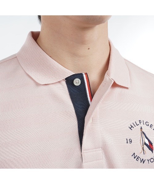 TOMMY HILFIGER GOLF（トミー ヒルフィガー ゴルフ）の「ｻｰｸﾙﾛｺﾞ 半袖ﾎﾟﾛｼｬﾂ（ポロシャツ・メンズ・ホワイト/ピンク/ネイビー/サックスブルー・L/M/LL）」の18枚目の写真