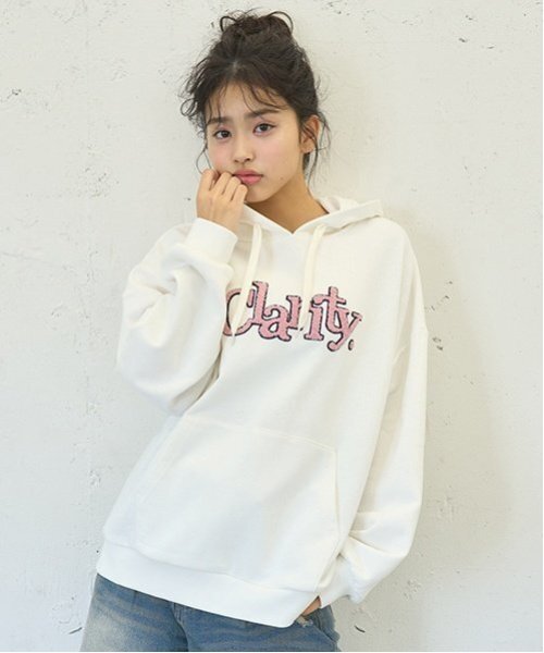 LOVETOXIC（ラブトキシック）の「【GOODPRICE】サガラロゴプルパーカ（パーカー・キッズ・ピンク/ホワイト系その他/ライトグリーン/ブラック/オフホワイト・M:150cm/S:140cm/L:160cm）」の2枚目の写真