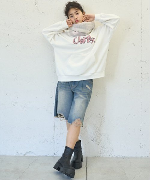 LOVETOXIC（ラブトキシック）の「【GOODPRICE】サガラロゴプルパーカ（パーカー・キッズ・ピンク/ホワイト系その他/ライトグリーン/ブラック/オフホワイト・M:150cm/S:140cm/L:160cm）」の10枚目の写真