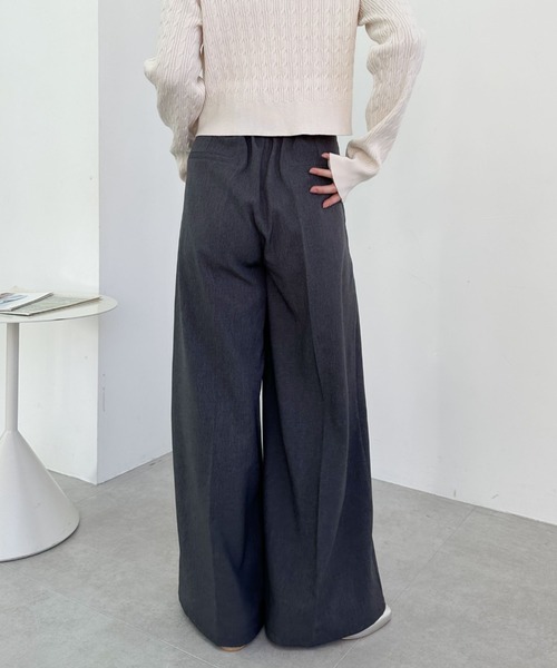 archives（アルシーヴ）の「ベルト付ワイドタックスラックス（スラックス・レディース・ベージュ/チャコールグレー/モカ・MEDIUM）」の16枚目の写真