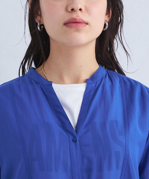 green label relaxing（グリーンレーベルリラクシング）の「ボイル ギャザー ハオリ ワンピース（シャツワンピース・レディース・ブラック/ホワイト/モカ/ロイヤルブルー・FREE）」の22枚目の写真