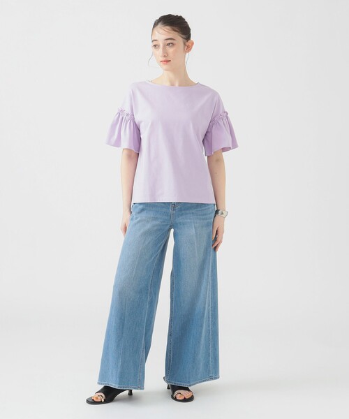 B:MING by BEAMS（ビーミングバイビームス）の「袖フリル プルオーバー（Tシャツ/カットソー・レディース・パープル系その他5/ネイビー/ブルー系その他/オフホワイト・ONE SIZE）」の10枚目の写真