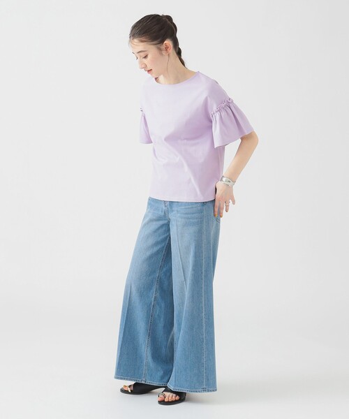 B:MING by BEAMS（ビーミングバイビームス）の「袖フリル プルオーバー（Tシャツ/カットソー・レディース・パープル系その他5/ネイビー/ブルー系その他/オフホワイト・ONE SIZE）」の9枚目の写真