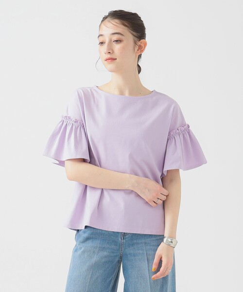 B:MING by BEAMS（ビーミングバイビームス）の「袖フリル プルオーバー（Tシャツ/カットソー・レディース・パープル系その他5/ネイビー/ブルー系その他/オフホワイト・ONE SIZE）」の8枚目の写真
