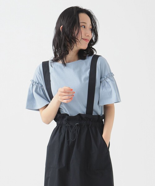 B:MING by BEAMS（ビーミングバイビームス）の「袖フリル プルオーバー（Tシャツ/カットソー・レディース・パープル系その他5/ネイビー/ブルー系その他/オフホワイト・ONE SIZE）」の3枚目の写真