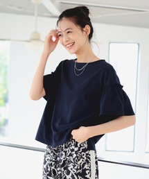 ☆ blackxwhite ☆ ドットショルダーフリルプルオーバー フリル 袖 トップス レディース カットソー フリルトップス プルオーバー シャツ フリル袖 プルオーバー」に該当するファッション通販 - ZOZOTOWN